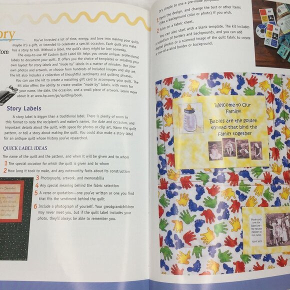 Vintage 2004 Hewlett-Packard Photo Fun Print Your Own Fabric For Quilts Crafts - Picture 9 of 10